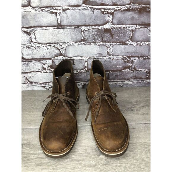 Clarks Bushacre 2 Brown Nubuck Leather Lace Up Chukka Boots Men Sz 8.5M US/41.5 main image 6